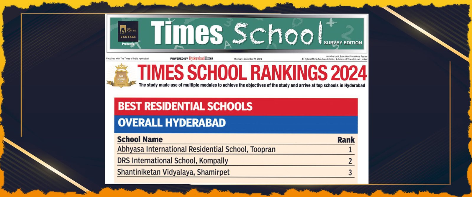 Times School Rankings 2024